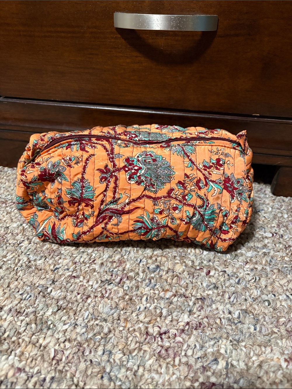 Karma Highway Large Quilted Cosmetic Bag